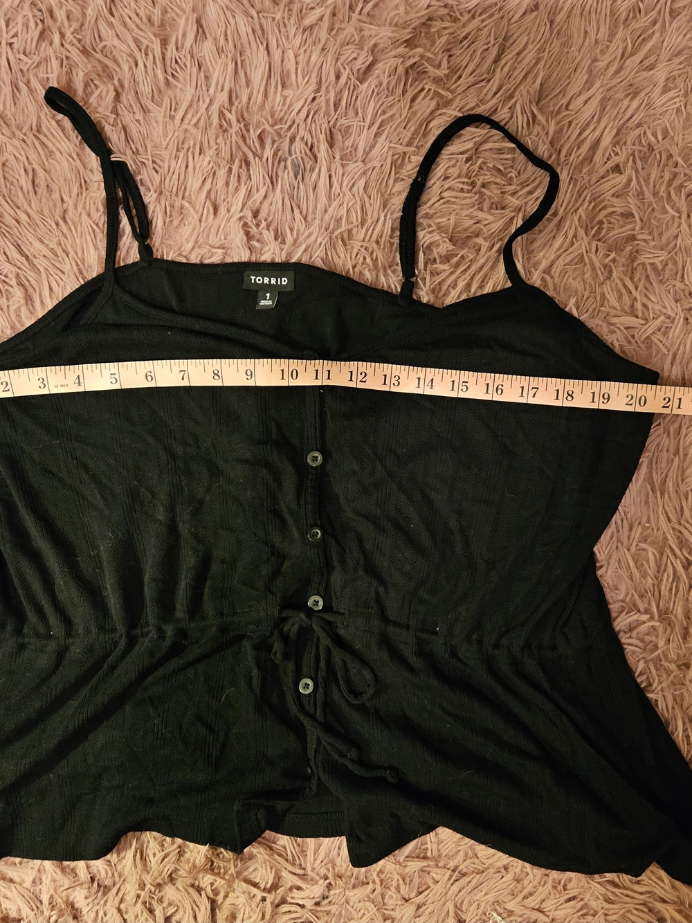Torrid✨️Black Button-Front Tank - Picture 6 of 9
